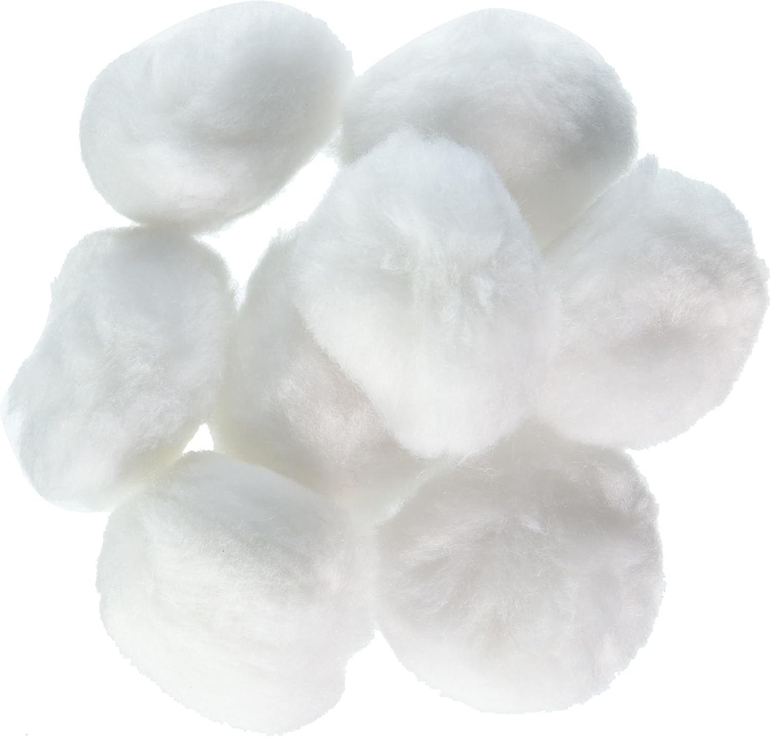 Darice 8-Piece Acrylic Pom Pom, 2-Inch, White: Arts, Crafts & Sewing