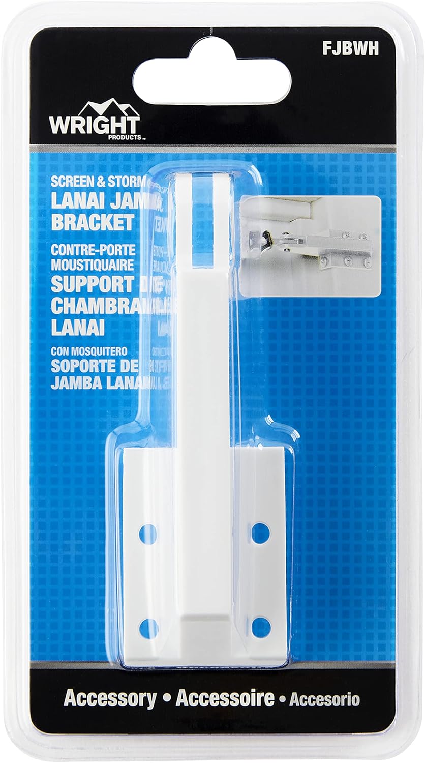 Wright Products FJBWH Replacement Jamb Bracket for Lanai Screen Door Closers White : Tools & Home Improvement