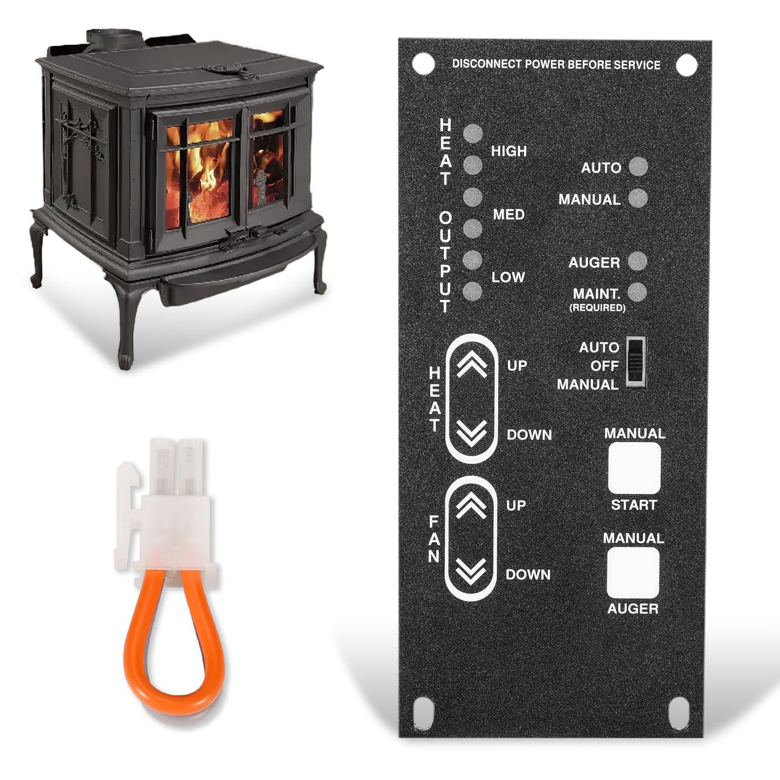 Pellet Stove Control Board, 250-00011 Stove Control Circuit Board Fit for Lopi/Avalon Pellet Stove 1997 and Newer Models - Replace Pellet Fireplace Control Panel 100-00202, 100-00203
