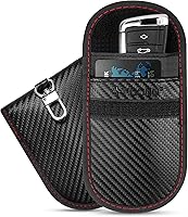 Vista 19 de TICONN Faraday - Bolsa para llavero, protector de jaula Faraday de 3.5 x 5.0 pulgadas, bloqueo de señal RFID para automóvil, bolsa antirrobo
