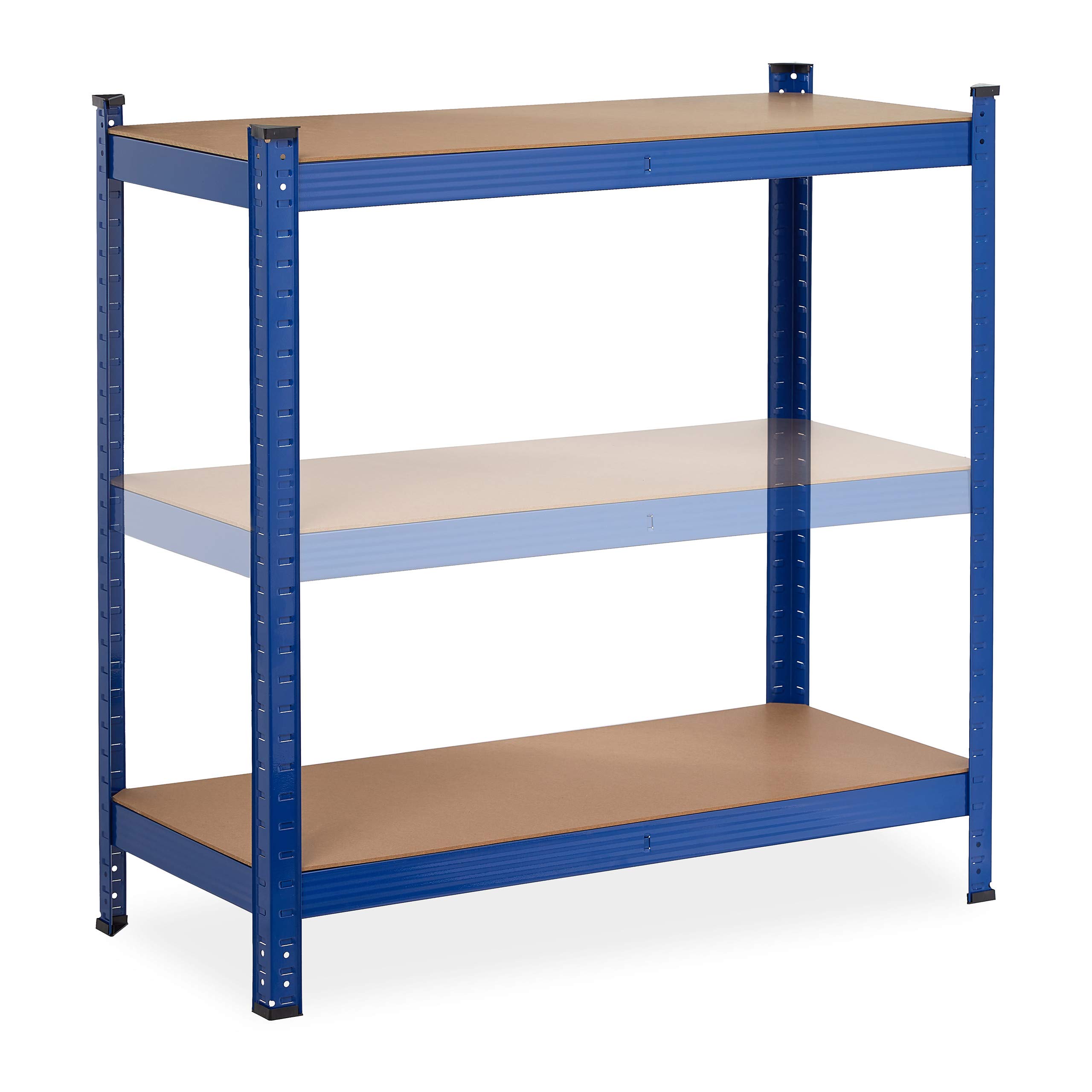 Relaxdays Scaffale in Metallo, capacità 1325 kg, 180x90x45 cm, 5 Ripiani, Casa, Dispensa, Garage & Officina, Acciaio,Blu