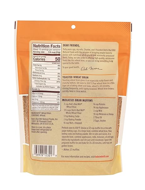 Amazon Com Bob S Red Mill Wheat Bran 16 Oz Grocery Gourmet Food