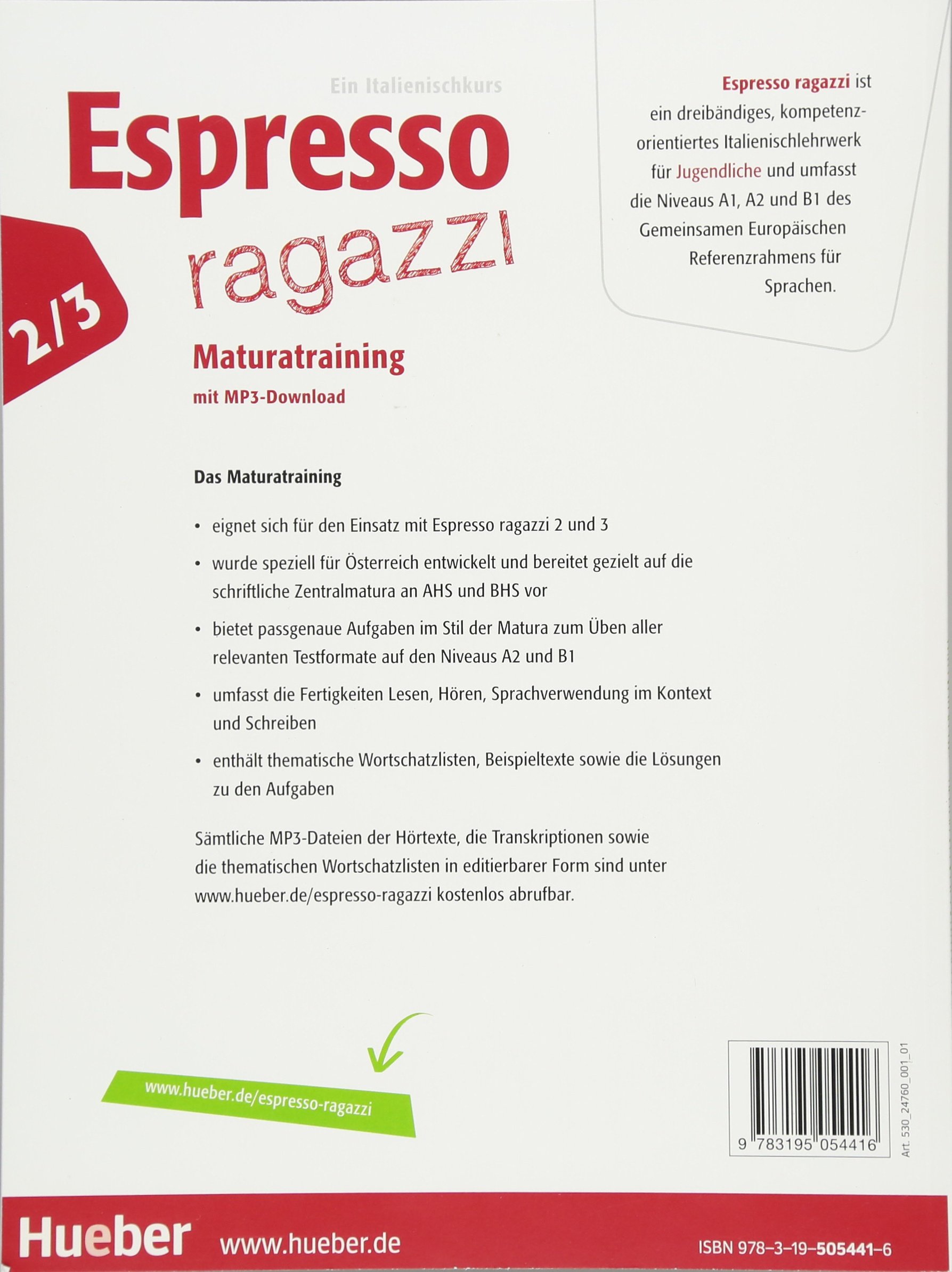 Espresso ragazzi Maturatraining: mit MP3-Download