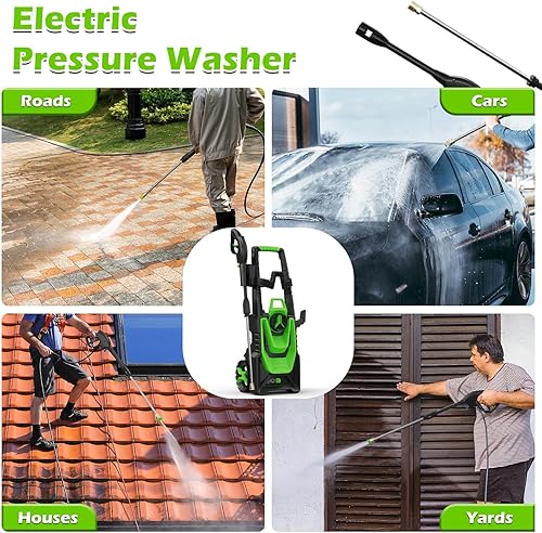Miniatura 4 de Lavadora a presión -5000PSI Lavadora de Potencia 500ML Cañón de Espuma con Lavadoras a Presión 4 Boquillas de Conexión Rápida para Autos Patios