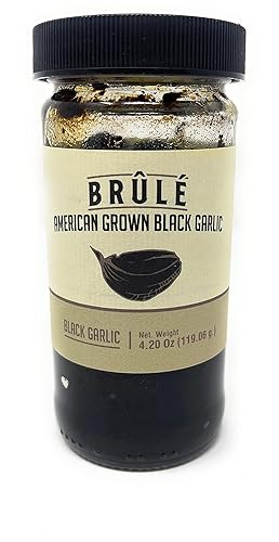 Brule Cientos de ajo negros pelados 42 onzas bulbos cultivados en Estados Unidos naturales envejecidos y fermentados para cocinar y condimentar sin