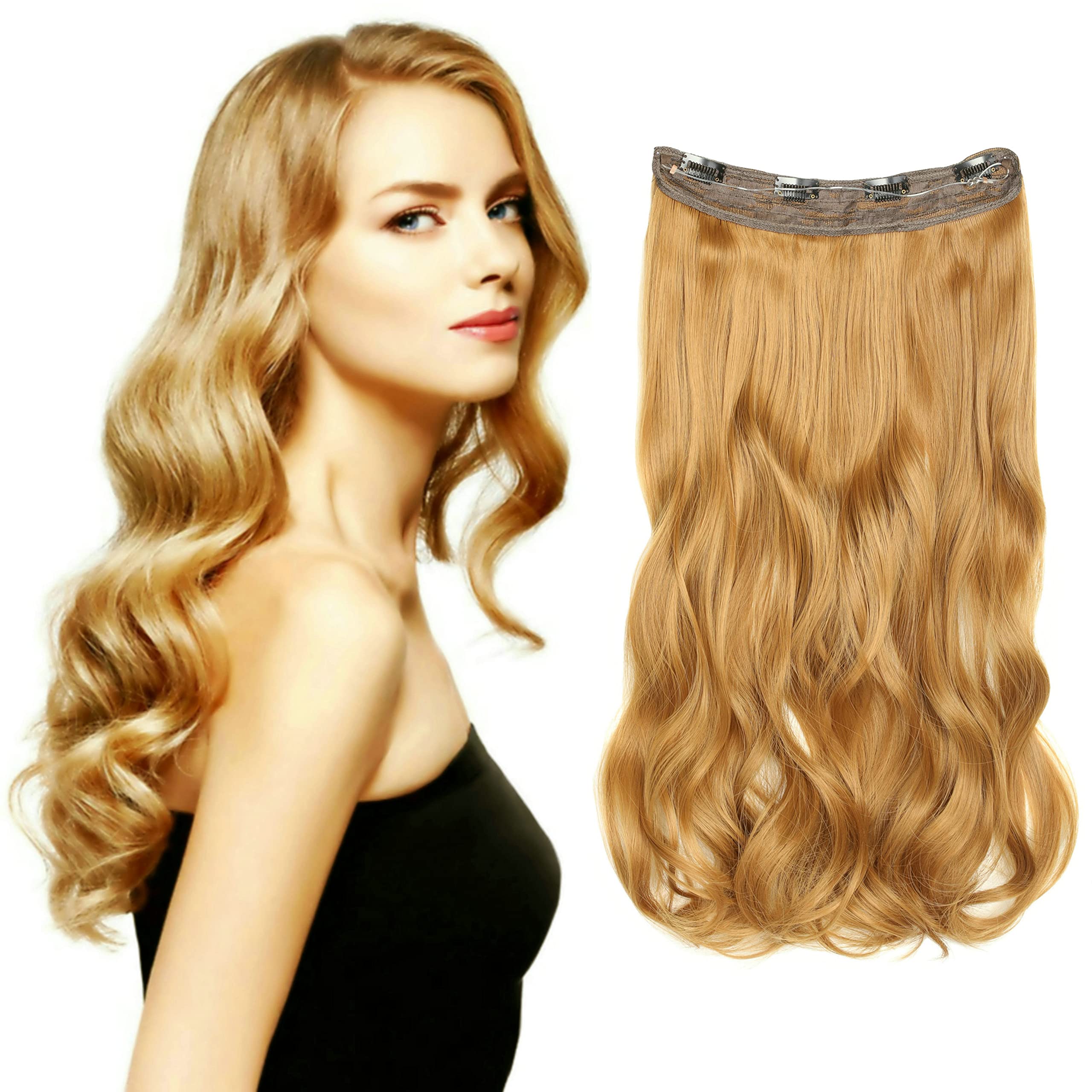 Amazon.com : LOHXINHAIR Invisible Wire Halo Hair Extensions  display picture 1