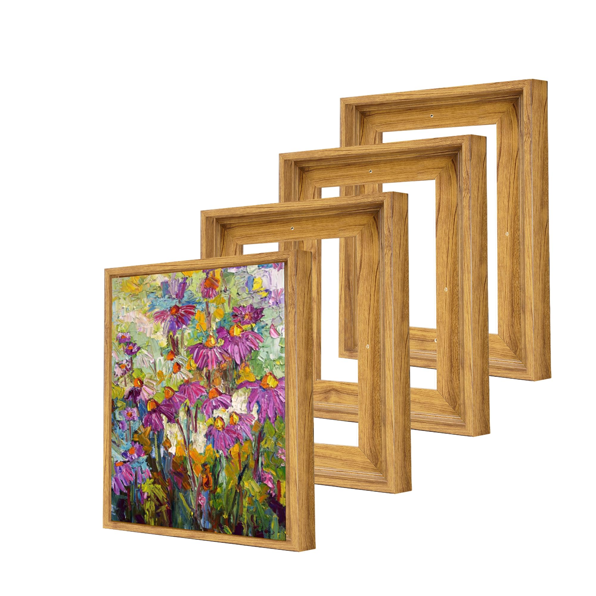 Cadre flottant en toile marron noisette 20,3x25,4 cm pour peinture