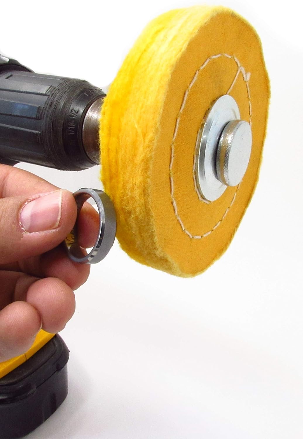 LINE10 Tools Metal Buffing Wheel Kit for Drill, with 3 Step Polishing Compound