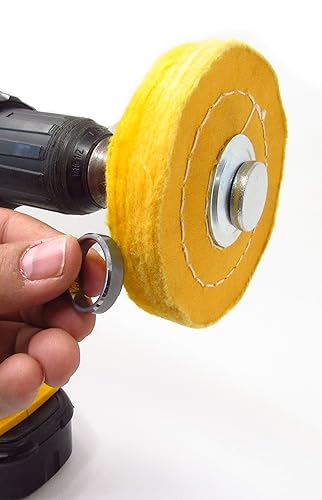 Miniatura 6 de LINE10 Tools Kit de rueda de pulido de metal para taladro, con compuesto de pulido de 3 pasos