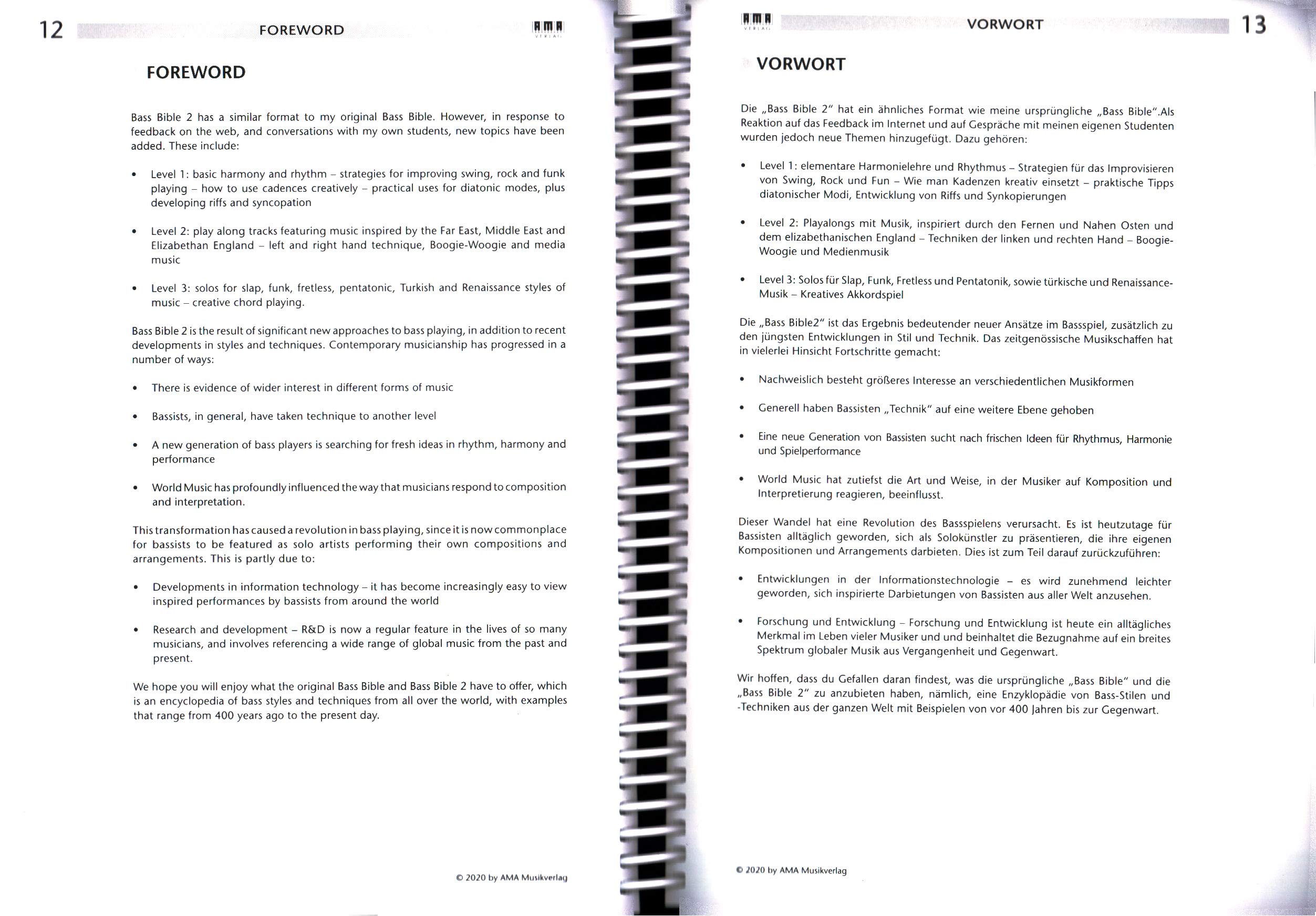 Bass Bible 2 (English/Deutsch) - Autor Paul Westwood - Buch mit 3 CDs und Denlop Plek - Ama Verlag 610560 4018262105605