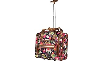 15 Inch Slim Elephant Print Carry On Suitcase - Lightweight for Travel
