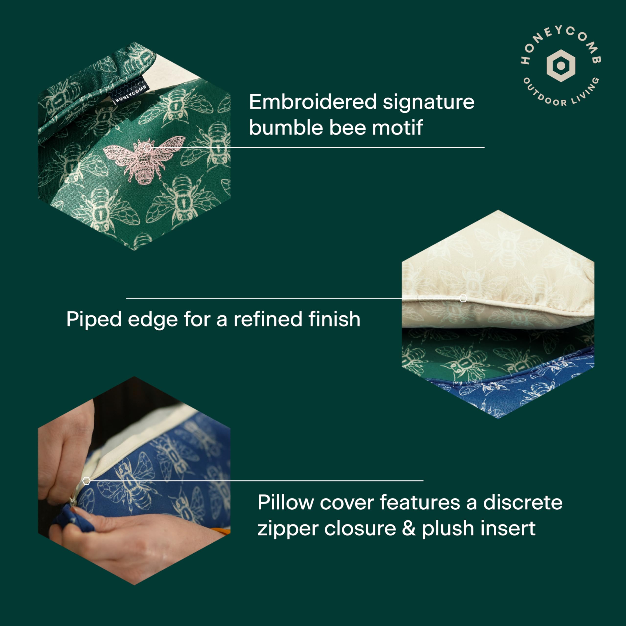 Honeycomb Almohada Lumbar Roja Para Interiores/exteriores De Rafia Para Bicicleta, De Yute Sintético, Relleno De Poliéster Reciclado, Resistente A Los Rayos UV, Paquete De 2 Almohadas Para Muebles De Patio