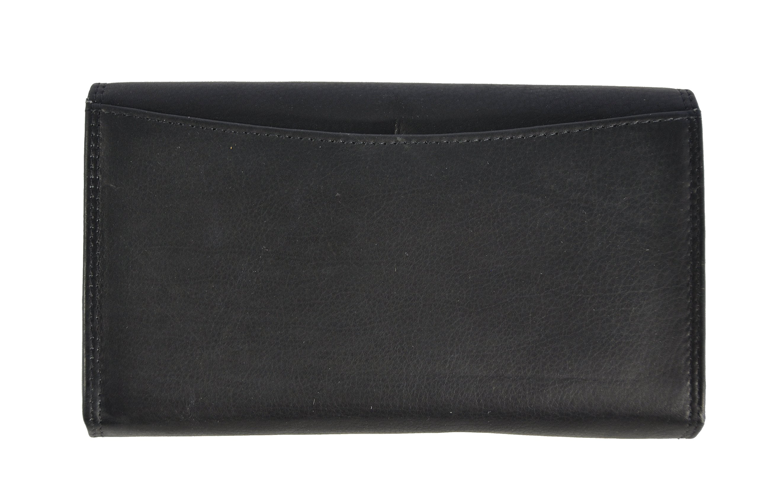 Leder Kellnerbörse Geldbörse Portemonnaie Softleder Basic schwarz