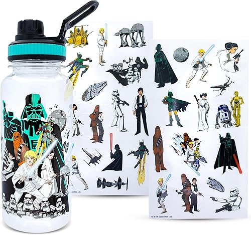 Star Wars Legacy Group - Juego de botella de agua con boquilla giratoria y calco