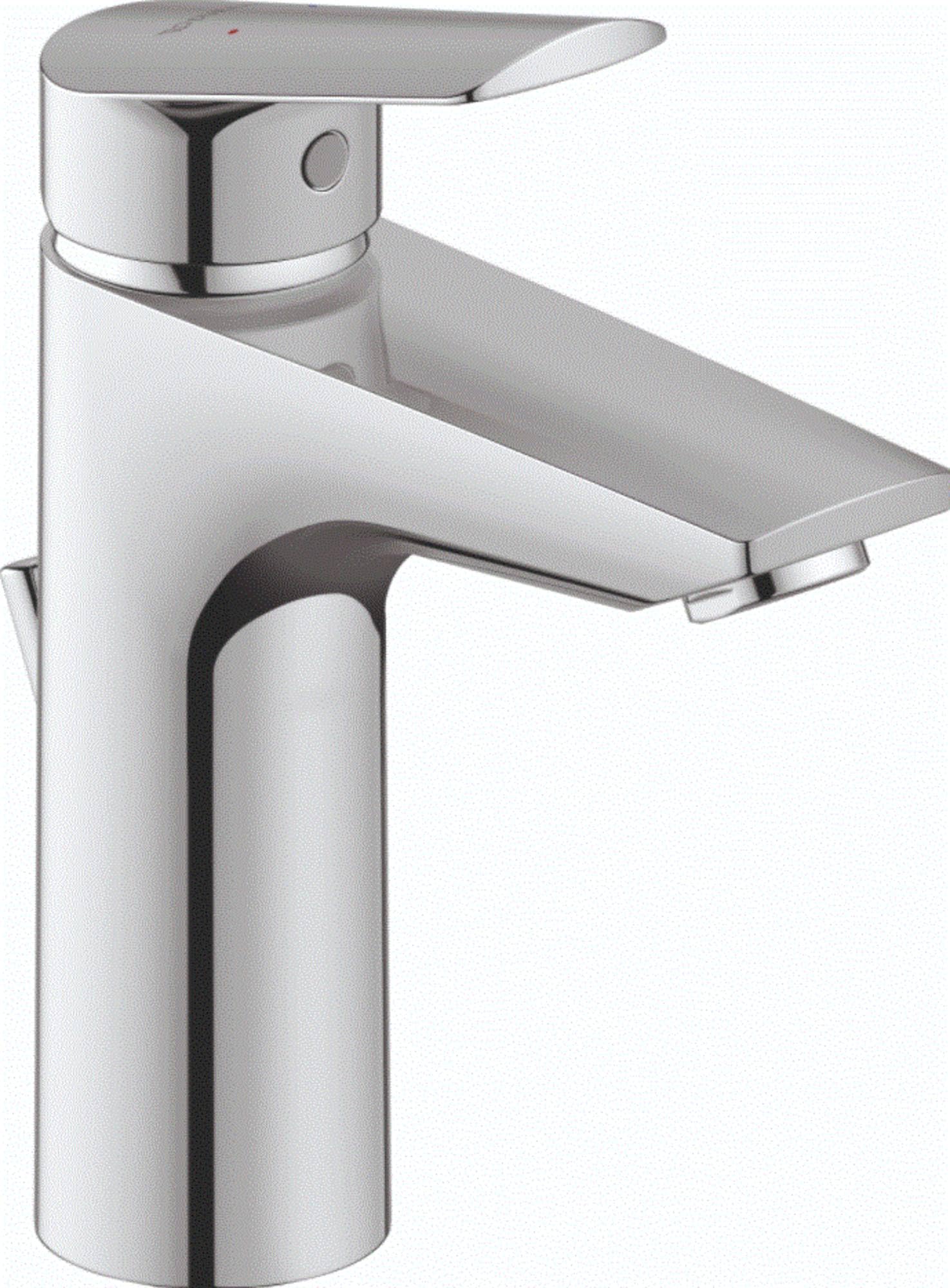 Duravit Chrome No.1 Basin Taps, Size M (Spout Height 117 Mm), Basin Mixer Tap With Draw Bar Drain Set, Basin Mixer Tap With Water-Saving Minusflow Function,