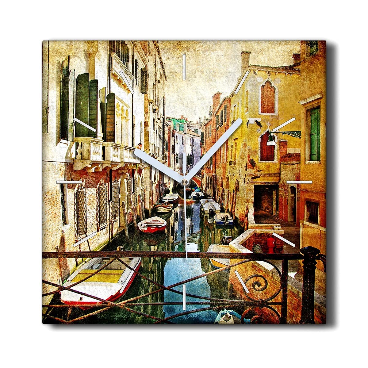 Horloge Murale Toile Sans Tic-Tac pour Supprimer les Bruits du Salon