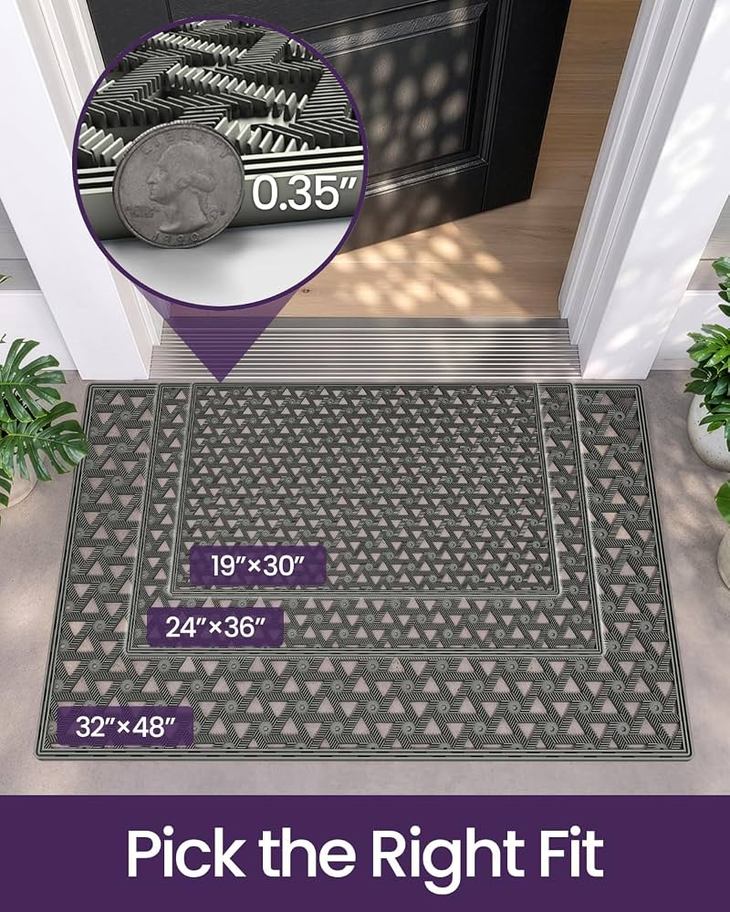 Amazon.com : DEXI Front Door Mat Outside Entrance Rubber Floor