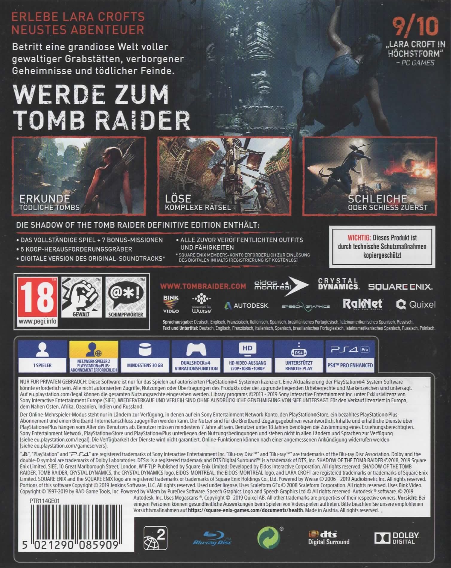 Jeux Vidéo Shadow of the Tomb Raider Croft Edition PlayStation 4 (PS4