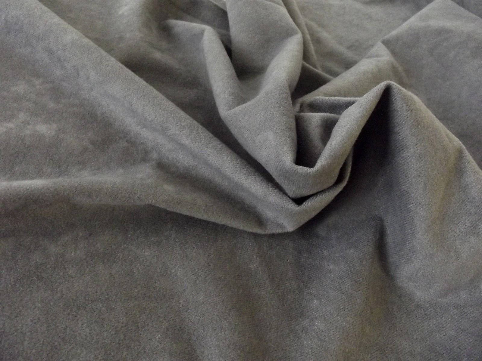 Faux Suede Suedette Fabric Material 170g - Dark Grey, 5Mtrs 500cm x 150cm