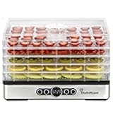 Food Dehydrator DryPro 400 Machine with 5 Adjustable Trays, Rapid 4 Hour Drying, BPA Free Fruit Dryer for Jerky, Herbs, Mushrooms, Freeze Dryer Alternative for Healthy Snack