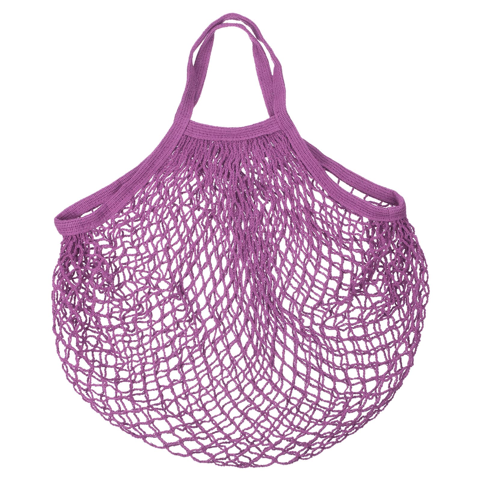 sourcing map Cotton Mesh Bag, 15x13.8 Reusable Washable Mesh Net String Grocery Bags Organizer for Fruits Vegetables Shopping Dark Purple