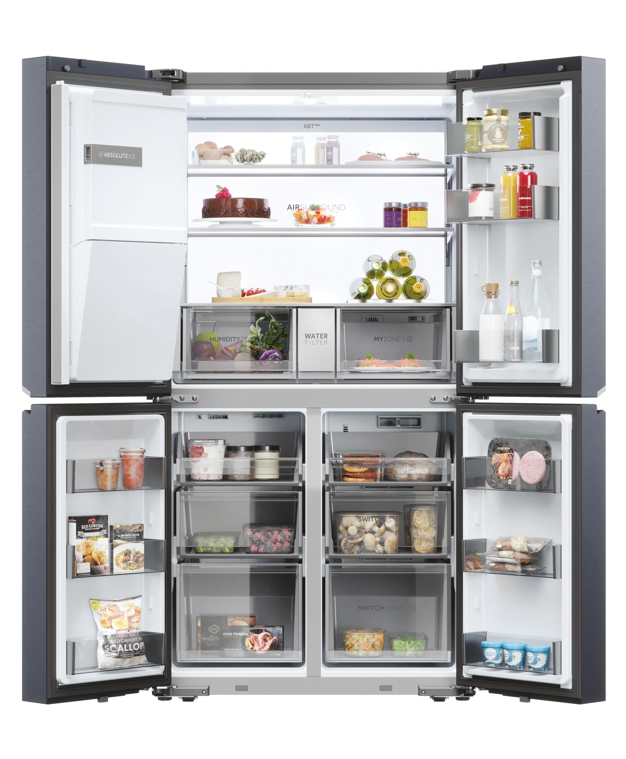Haier Cube 90 Serie 7 HCR7918EIMB frigo américain Pose Libre 601 L E Noir