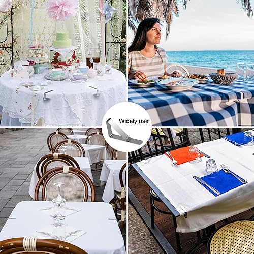 Miniatura 8 de 32 clips de mantel de picnic para mesas al aire libre, soportes de clip de mantel de alta calidad, clips gruesos para mesas de comedor, clip de