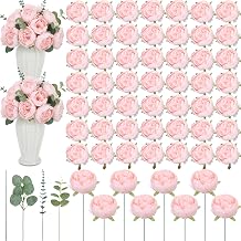 100 Pcs Pink Artificial Peony Flower Bouquet Set