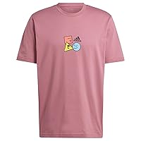 adidas Uomo Positivity Shapes Graphic Tee, preloved Crimson