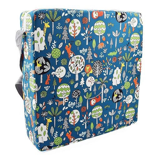 Miniatura 90 de Cojín elevador Sunmall para silla, portátil, desmontable, ajustable, para sillas de bebés o niños, cojín grueso elevador para niños o bebés, lavable