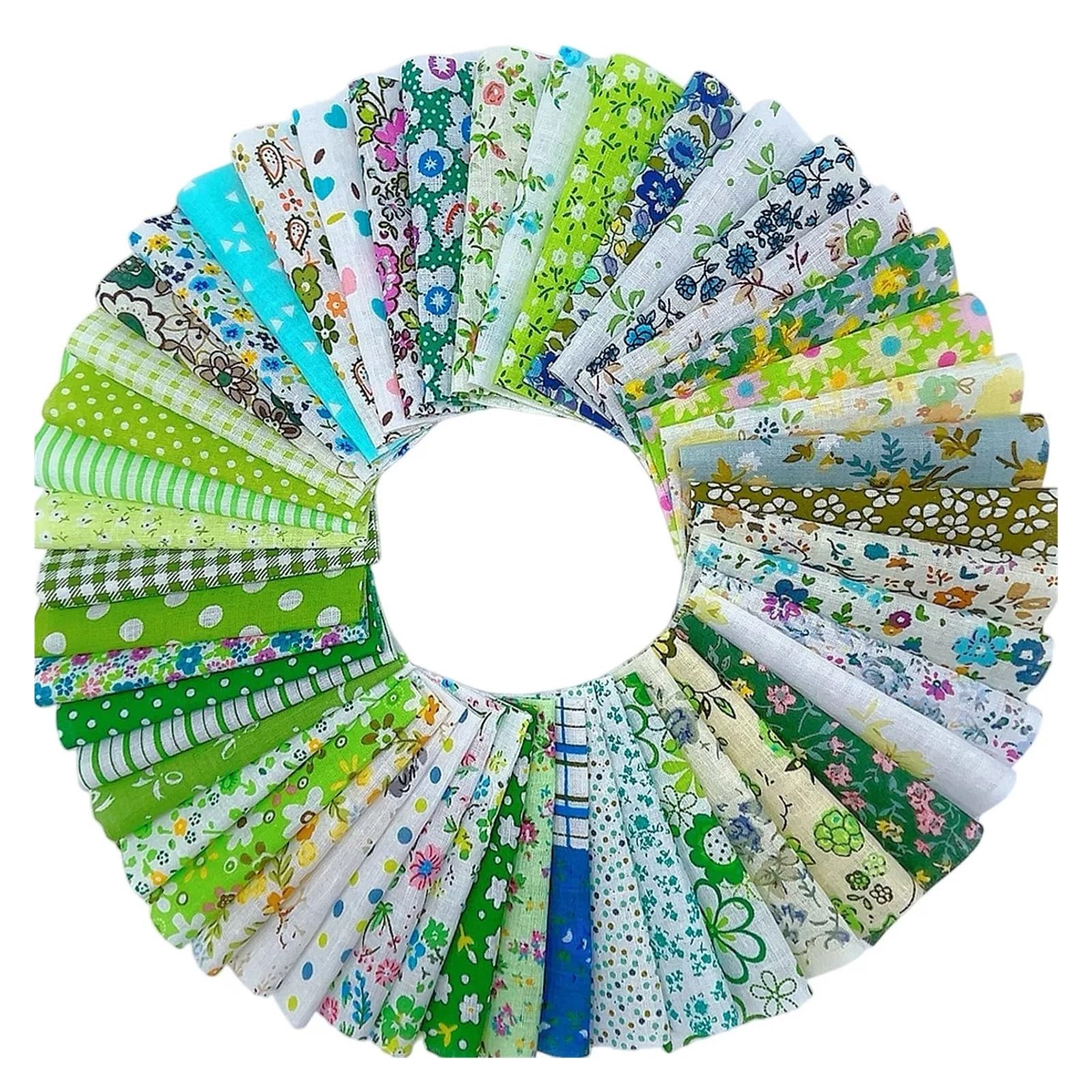 Patchwork Fabric 50pcs Pack Square Multicolor Printed Cotton Fabric for Sewing Quilt Cloth Needlework