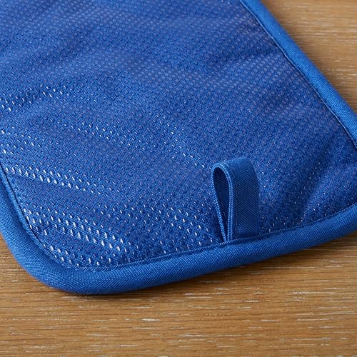 Miniatura 4 de Martha Stewart Juego de 2 manoplas de horno y agarraderas florales ámbar, azulverde, OM 7"x13" y PH 7"x10"