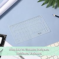 Vista 6 de Mr. Pen - Plantilla de dibujo geométrico, plantilla de plástico, plantillas de forma, plantillas geométricas