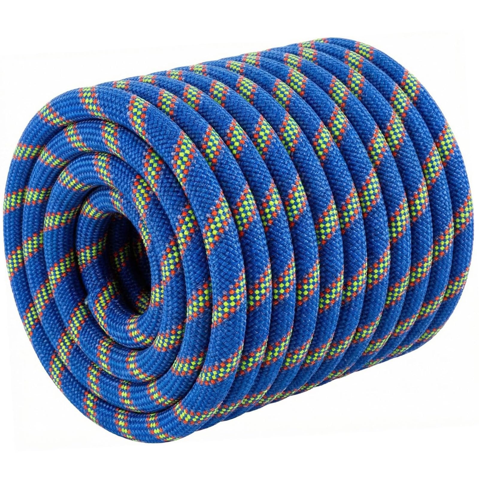 Double Braided Arborist Rigging Rope, 1/2" x 150 ft Strength Bull Rope, 48-Strand Polyester Static Rope for Tree Work, Pulling, Towing, Swing(Blue)