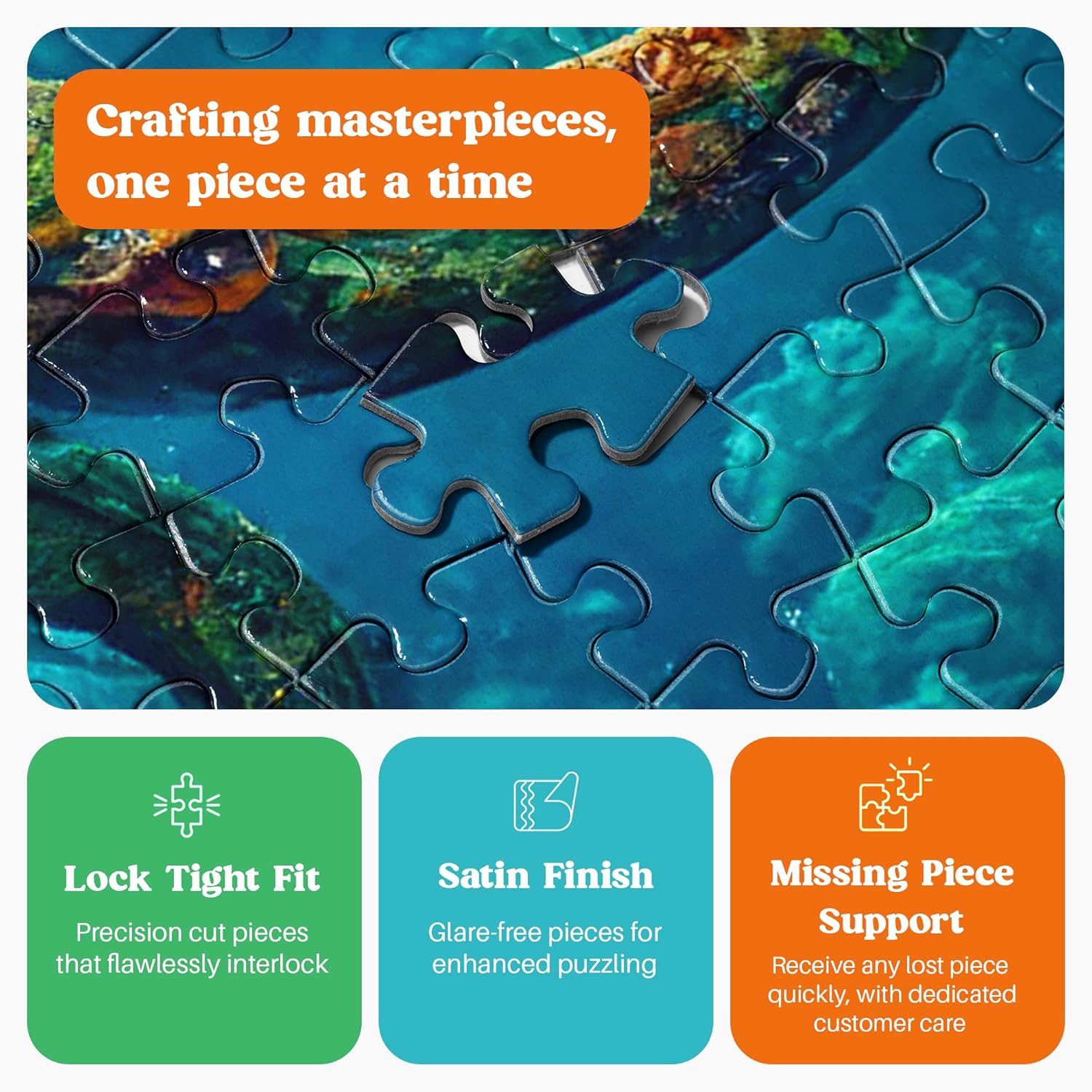 Cross & Glory | Jigsaw Puzzles 1000 Pieces for Adults | Deep Blue Octopus Odyssey | Ocean Octopus Puzzles for Adults | Challenging Brain Teaser Ocean Puzzle | 20 x 27 Inches