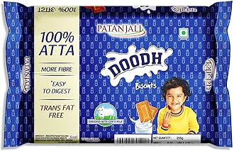 Doodh Biscuit, Whole Wheat Milk Cookie, Rich In Fibre, 255/300 Gm