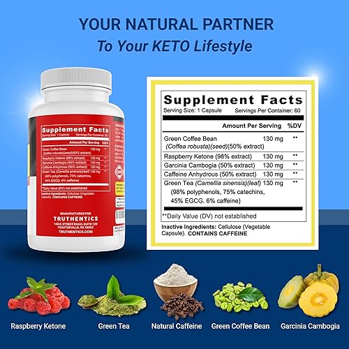 Miniatura 3 de Keto 5 - Suplementos naturales de apoyo cetogénico - Promueve la cetosis para mujeres y hombres - Aumenta la energía, la concentración - Apoya la