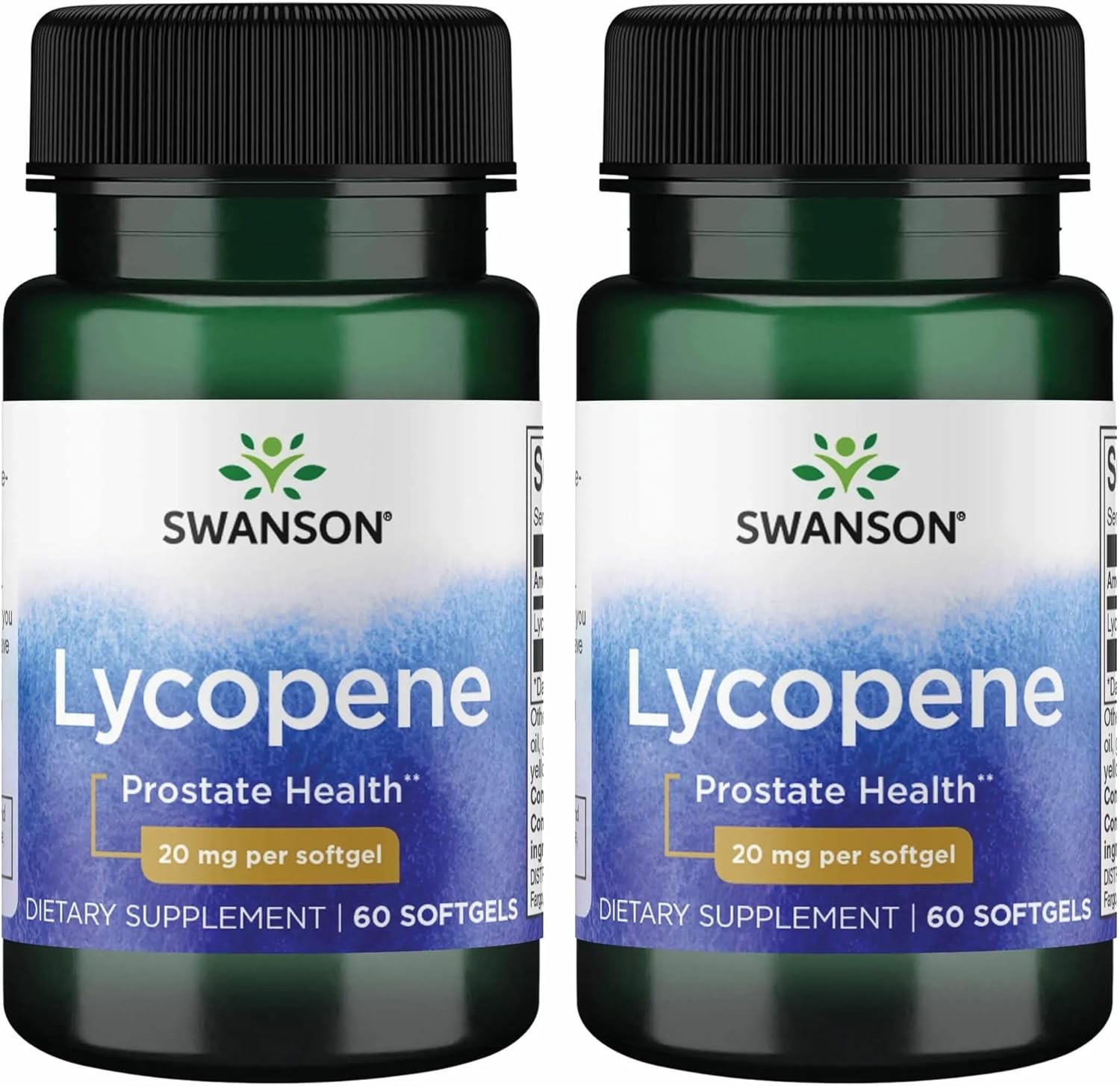 Swanson Lycopene Prostate and Heart Health Antioxidant Supplement for Men Over 40 Supporting Blood Pressure in Normal Range (60 Softgels, 2 Pack)