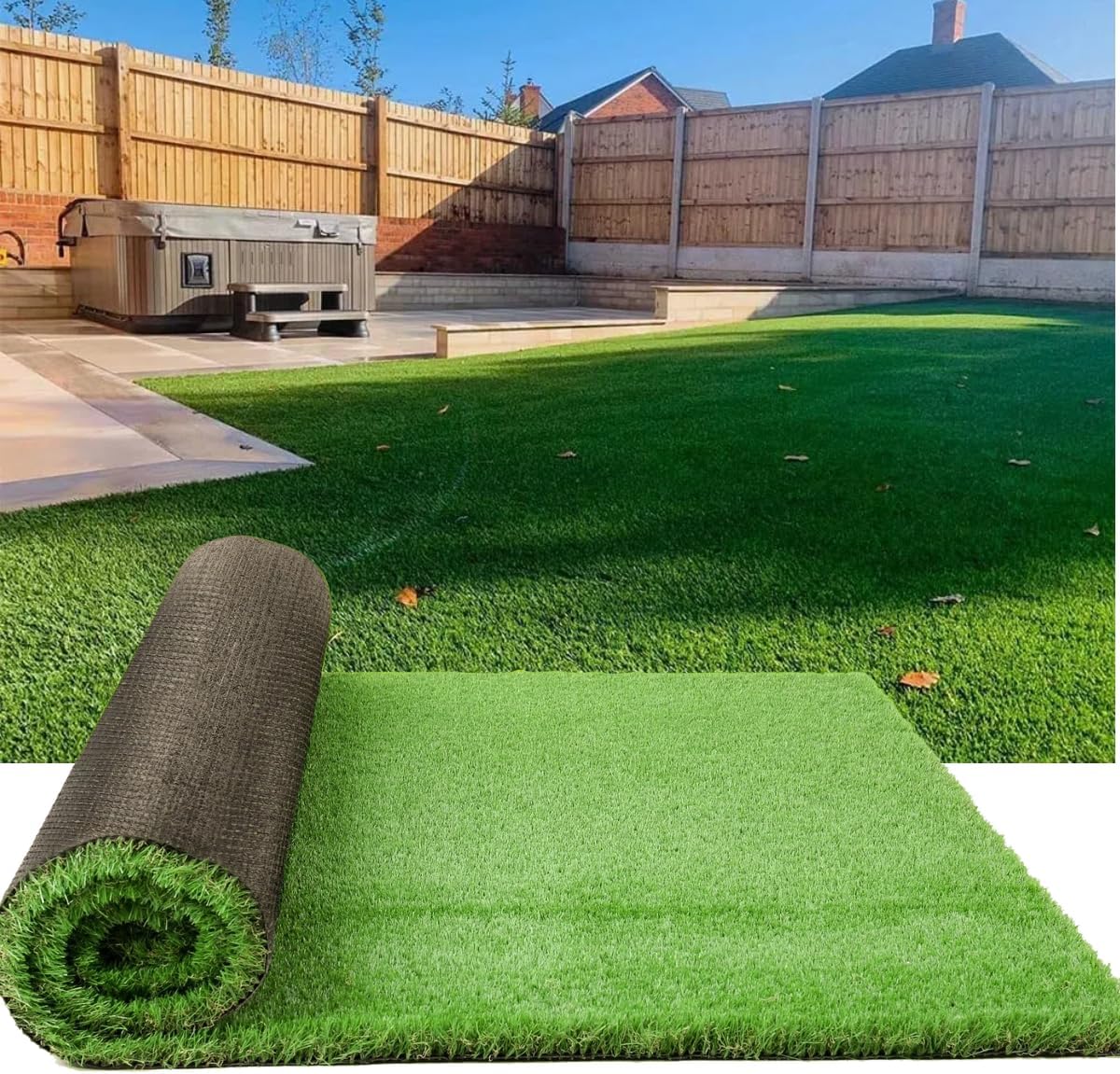 Petgrow Luxurious Artificial Grass 1.77 Inch Pile Height Ultrathick Turf 7 X 15 Feet,Indoor/Outdoor Dog Pee Fake Faux Grass,Synthetic Grass Rug Garden Landscape Patio,Drainage Holes