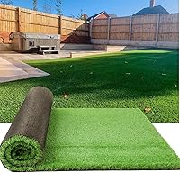 Petgrow 1.77 Inch Thick Artificial Grass Turf 7x15 ft - Luxurious Fake Grass for Dogs, Patio Lawn with Drainage Holes
