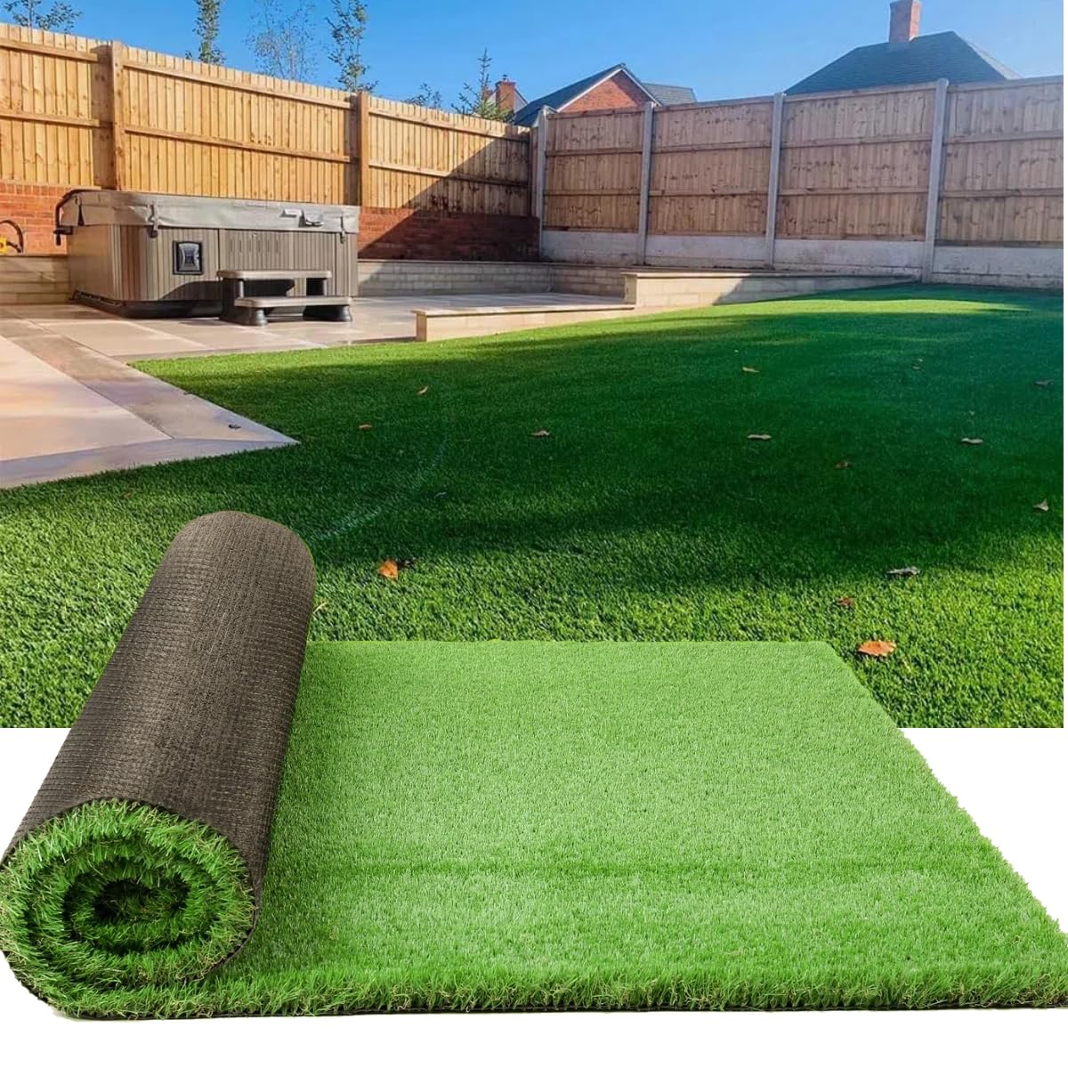 Petgrow Luxurious Artificial Grass 1.77 Inch Pile Height Ultrathick Turf 7 X 15 Feet,Indoor/Outdoor Dog Pee Fake Faux Grass,Synthetic Grass Rug Garden Landscape Patio,Drainage Holes