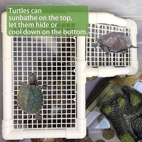 Miniatura 3 de Fhiny Plataforma para tomar tortugas, muelle de tortuga, terraza, rampa de escalada, reptiles, hábitat, terrario, accesorios de decoración para