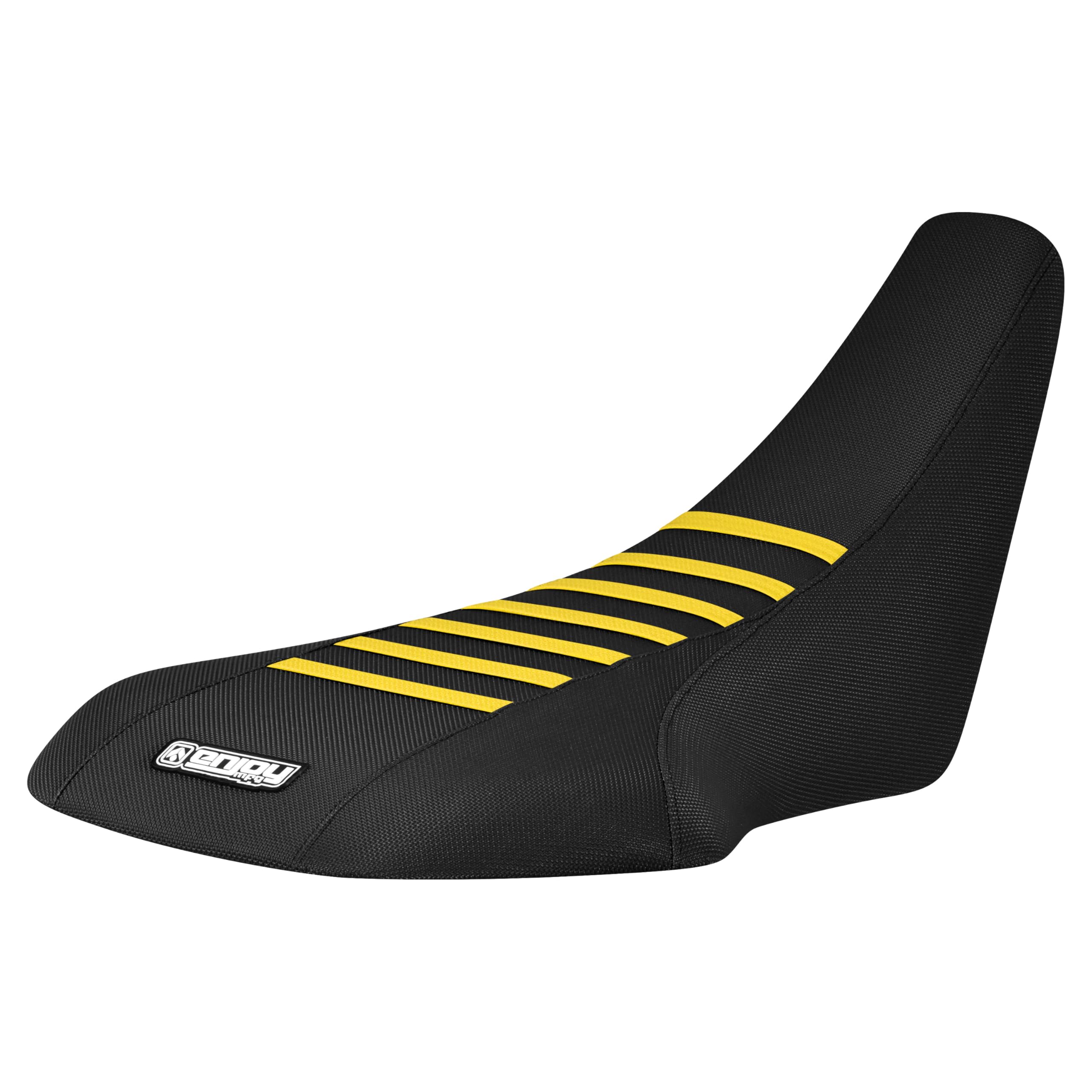 Enjoy Mfg Seat Cover - Compatible with Suzuki 2003-2009 LTZ400 Z400 (#207) (All Black/Yellow Ribs)
