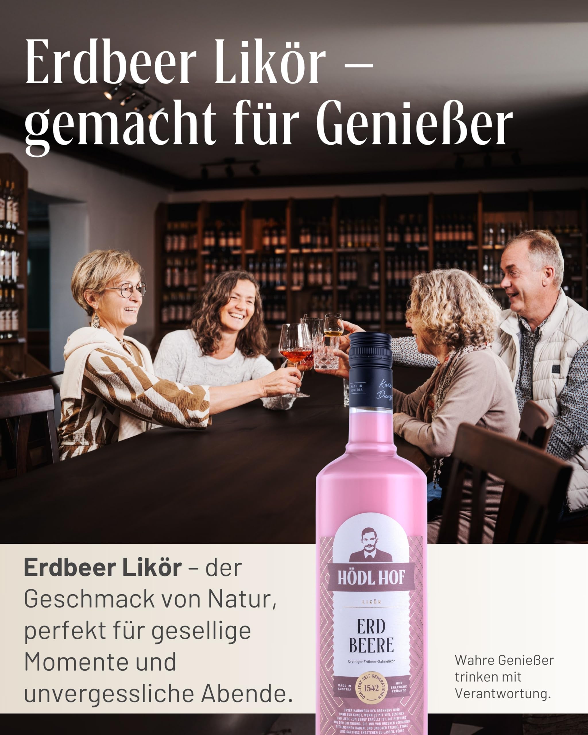 Hödl Hof Erdbeere Cremelikör | 16% Vol. | 1,0l