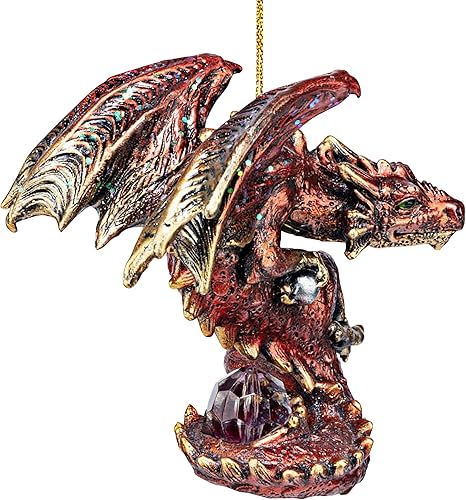 Miniatura 95 de Design Toscano Frost The Gothic Dragon - Adorno navideño para decoración navideña, 3 pulgadas de ancho, 3 pulgadas de profundidad, 5 pulgadas