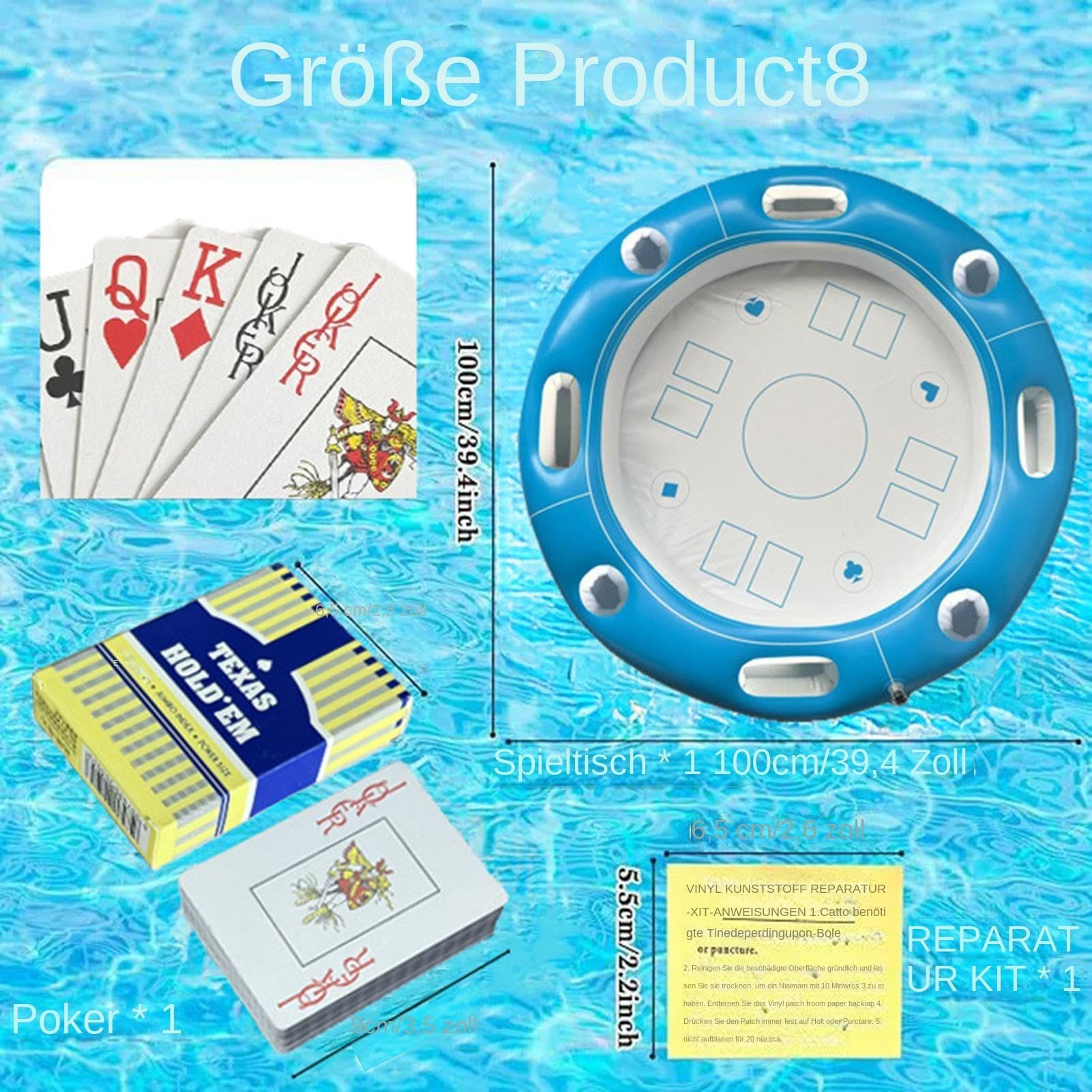 Tavolo galleggiante per piscina – Piattaforma di gonfiabile, scrivania impermeabile per il libero, per feste estive con portabevande integrati e superficie da per il relax