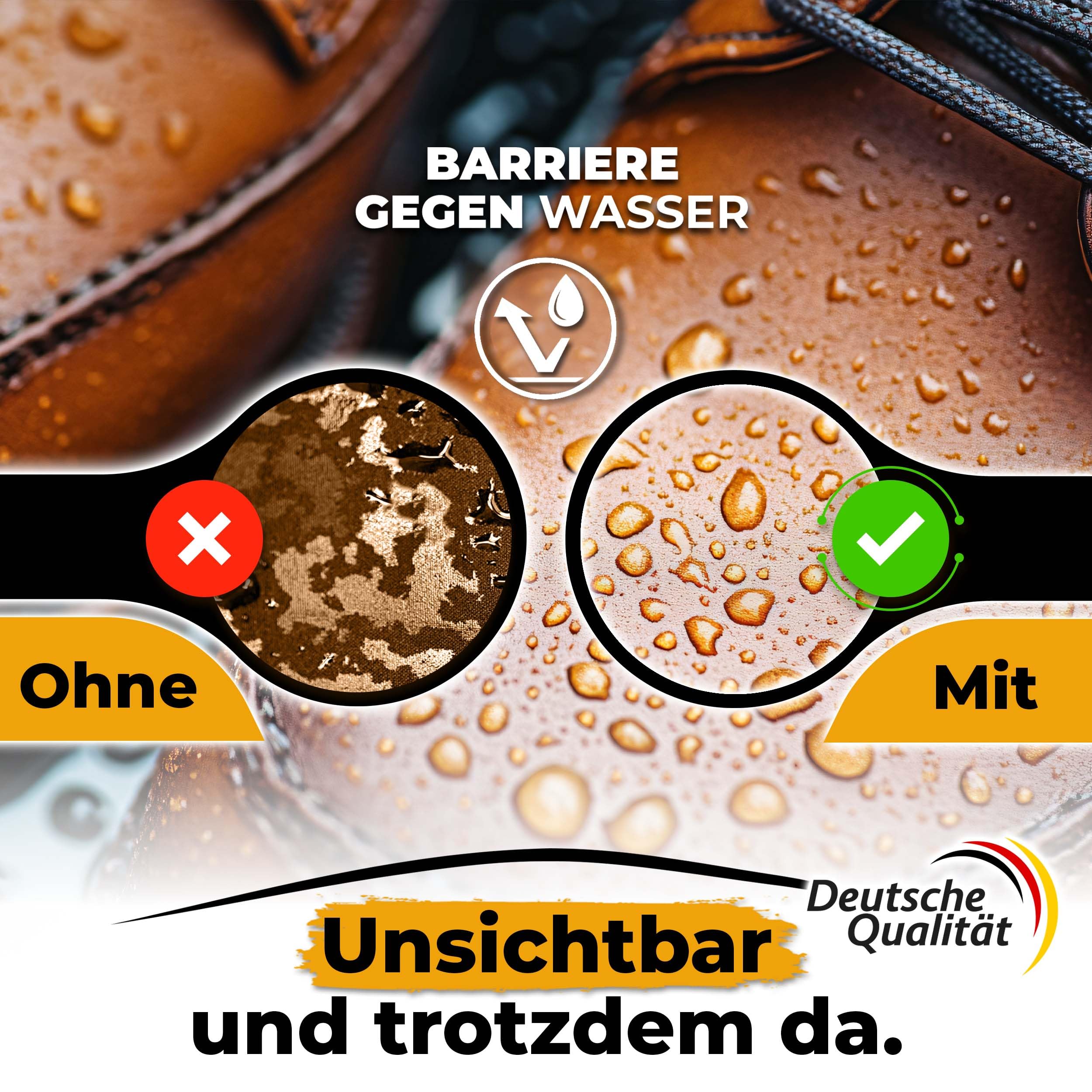 Imprägnierspray Schuhe, Sneaker Schutz für Leder, Textil & Stoff, Regen, Nässe & Schmutz Atmungsaktiv & Farbneutral, PFC Frei, Made in Germany 1,5 L (3er Pack)