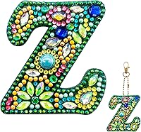 Vista 29 de YOYA Llaveros de pintura de diamantes de doble cara 5D letras 5D Kit de llaveros de pintura de diamantes de taladro completo para bricolaje, letras