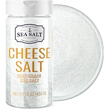 Fine Sea Salt for Homemade Cheese Making, Gluten-Free and Non-Iodized, Kosher Cheese Kit Essential Flaky Salt, 1 lb Shaker
