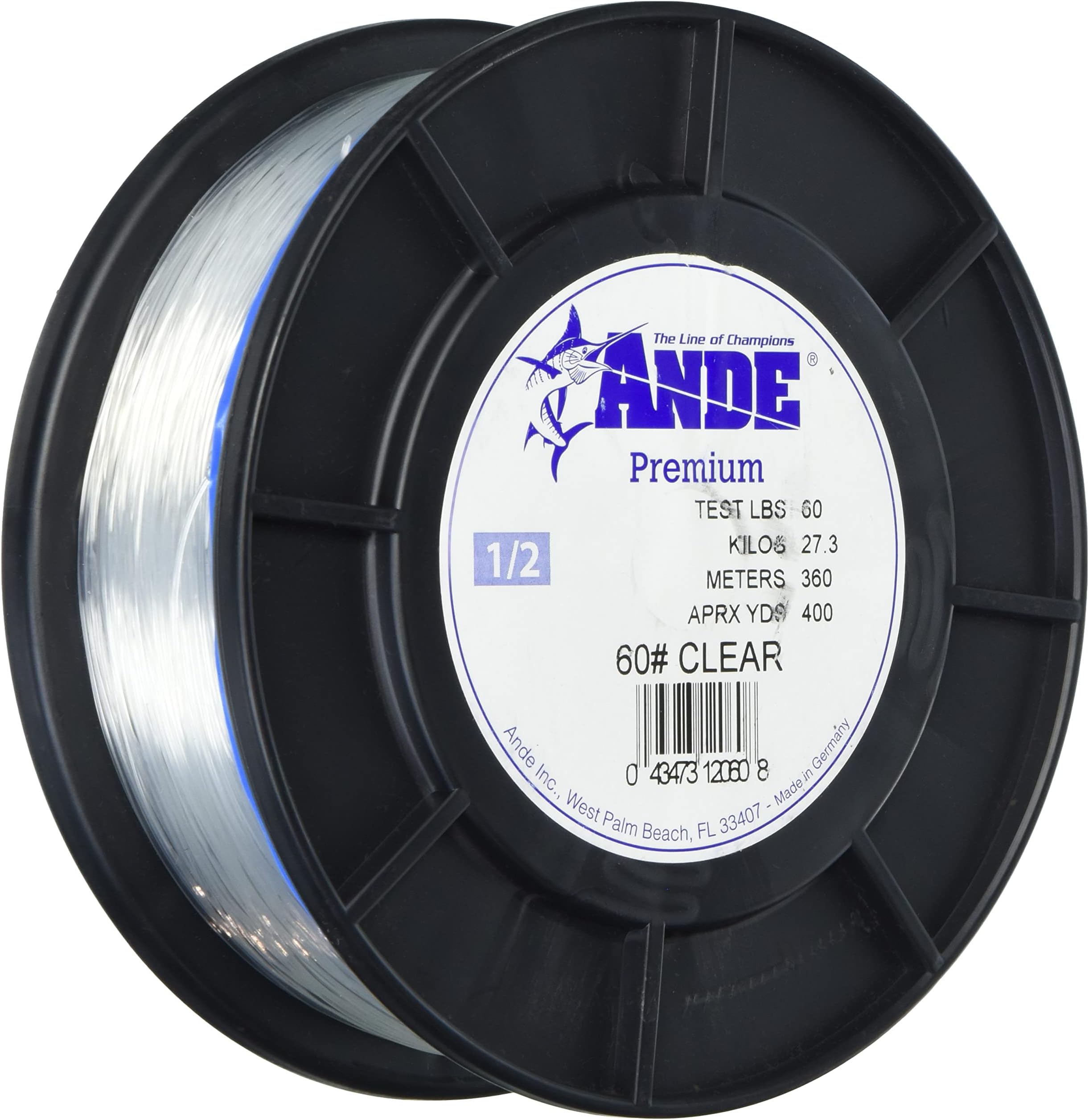 Monofilament Line (Clear, 60 -Pounds Test, 1/4# Spool)